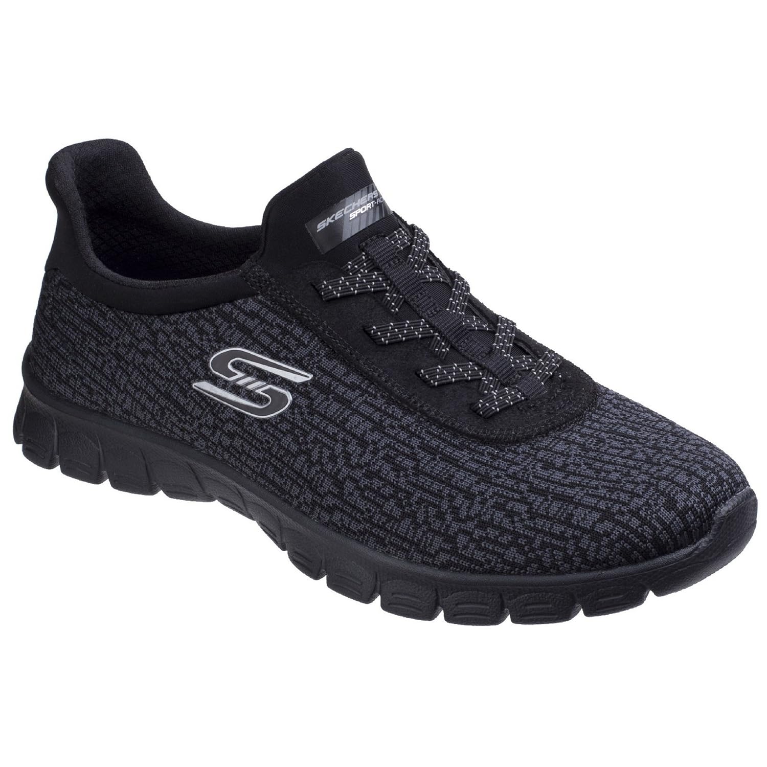 skechers sport 女式 e z flex 3.0 swift n sly 时尚运动鞋 黑色 6.